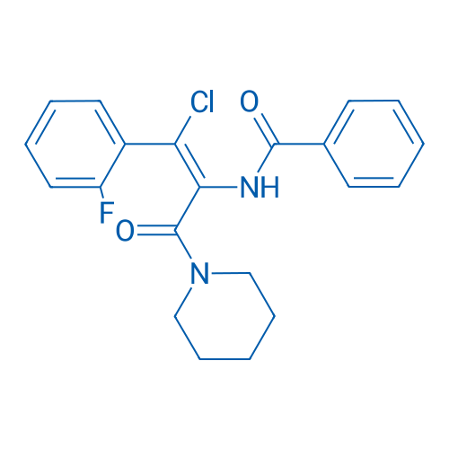 (Z)-N-(1-Chloro-1-(2-fluorophenyl)-3-oxo-3-(piperidin-1-yl)prop-1-en-2-yl)benzamide 250mg