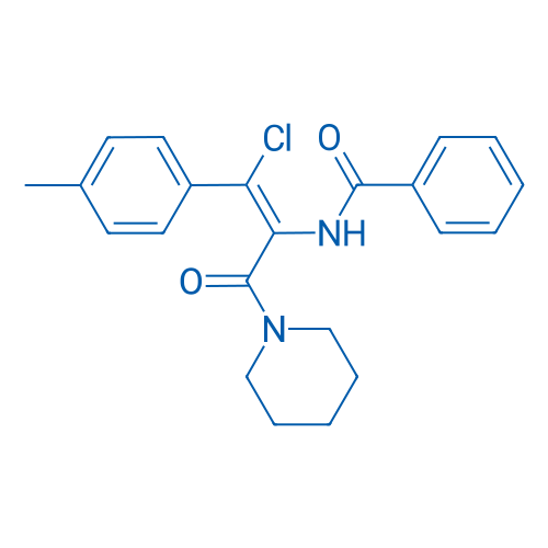 (Z)-N-(1-Chloro-3-oxo-3-(piperidin-1-yl)-1-(p-tolyl)prop-1-en-2-yl)benzamide 250mg
