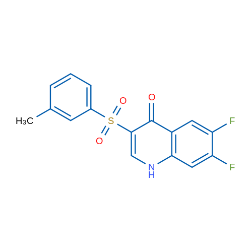 6,7-Difluoro-3-(3-methylbenzenesulfonyl)-1,4-dihydroquinolin-4-one 1g