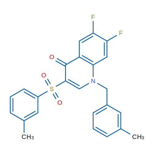 6,7-Difluoro-3-(3-methylbenzenesulfonyl)-1-[(3-methylphenyl)methyl]-1,4-dihydroquinolin-4-one 1g