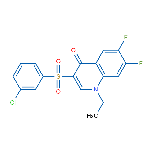 3-(3-Chlorobenzenesulfonyl)-1-ethyl-6,7-difluoro-1,4-dihydroquinolin-4-one 1g