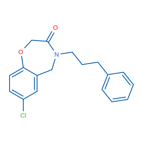 7-Chloro-4-(3-phenylpropyl)-2,3,4,5-tetrahydro-1,4-benzoxazepin-3-one 1g