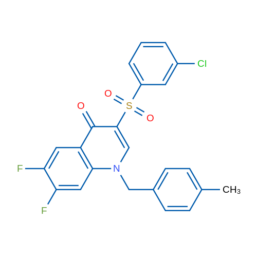 3-(3-Chlorobenzenesulfonyl)-6,7-difluoro-1-[(4-methylphenyl)methyl]-1,4-dihydroquinolin-4-one 1g