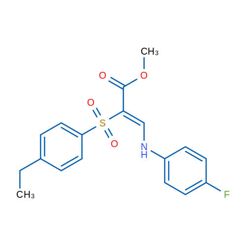 Methyl (2Z)-2-(4-ethylbenzenesulfonyl)-3-[(4-fluorophenyl)amino]prop-2-enoate 1g