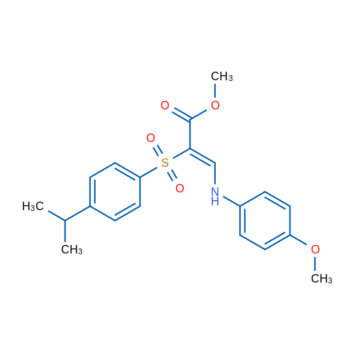 Methyl (2Z)-3-[(4-methoxyphenyl)amino]-2-[4-(propan-2-yl)benzenesulfonyl]prop-2-enoate 1g