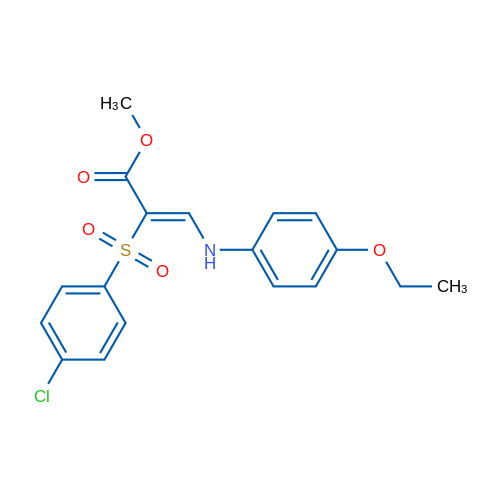 Methyl (2Z)-2-(4-chlorobenzenesulfonyl)-3-[(4-ethoxyphenyl)amino]prop-2-enoate 1g