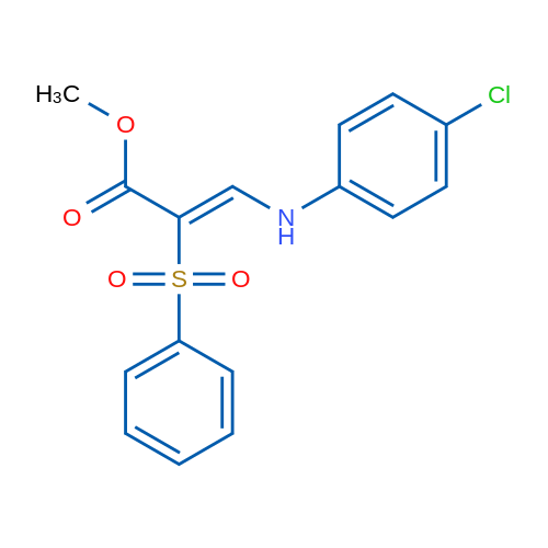 Methyl (2Z)-2-(benzenesulfonyl)-3-[(4-chlorophenyl)amino]prop-2-enoate 1g