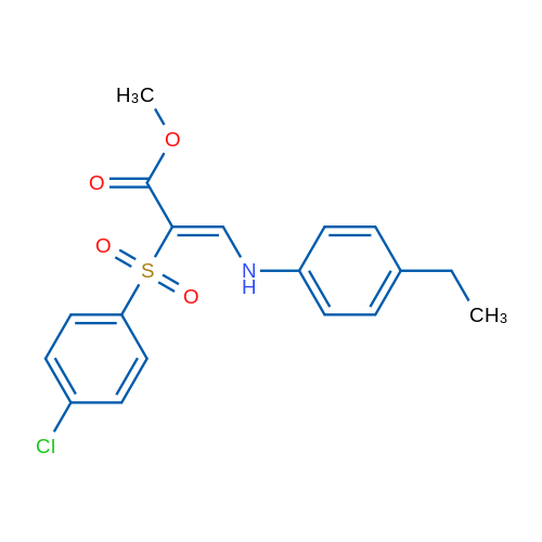 Methyl (2Z)-2-(4-chlorobenzenesulfonyl)-3-[(4-ethylphenyl)amino]prop-2-enoate 1g
