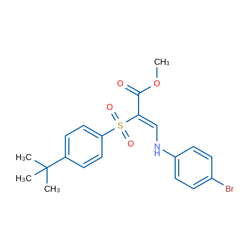 Methyl (2Z)-3-[(4-bromophenyl)amino]-2-(4-tert-butylbenzenesulfonyl)prop-2-enoate 1g