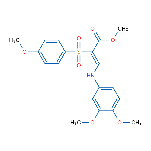 Methyl (2Z)-3-[(3,4-dimethoxyphenyl)amino]-2-(4-methoxybenzenesulfonyl)prop-2-enoate 1g