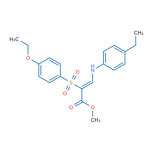 Methyl (2Z)-2-(4-ethoxybenzenesulfonyl)-3-[(4-ethylphenyl)amino]prop-2-enoate 1g