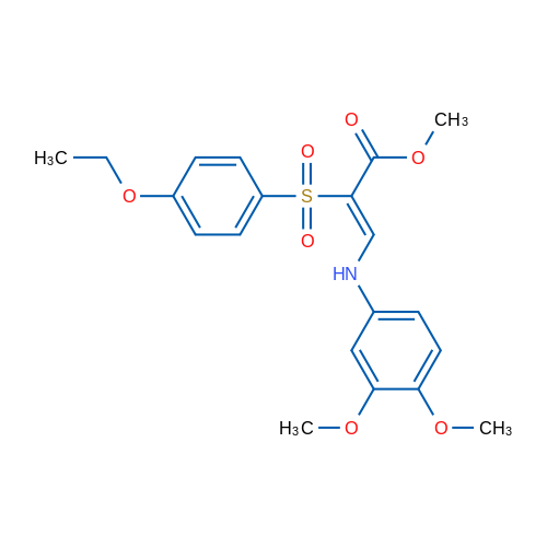 Methyl (2Z)-3-[(3,4-dimethoxyphenyl)amino]-2-(4-ethoxybenzenesulfonyl)prop-2-enoate 1g