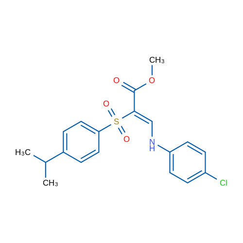 Methyl (2Z)-3-[(4-chlorophenyl)amino]-2-[4-(propan-2-yl)benzenesulfonyl]prop-2-enoate 1g
