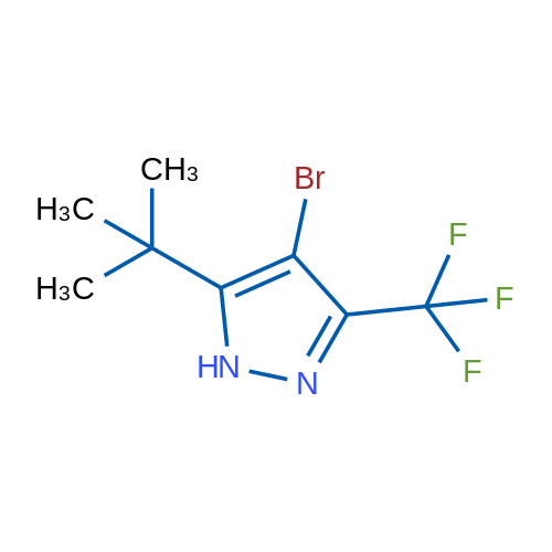 4-Bromo-5-tert-butyl-3-(trifluoromethyl)-1H-Pyrazole 250mg