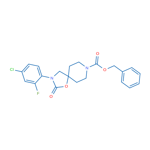 Benzyl 3-(4-chloro-2-fluorophenyl)-2-oxo-1-oxa-3,8-diazaspiro[4.5]decane-8-carboxylate 1g