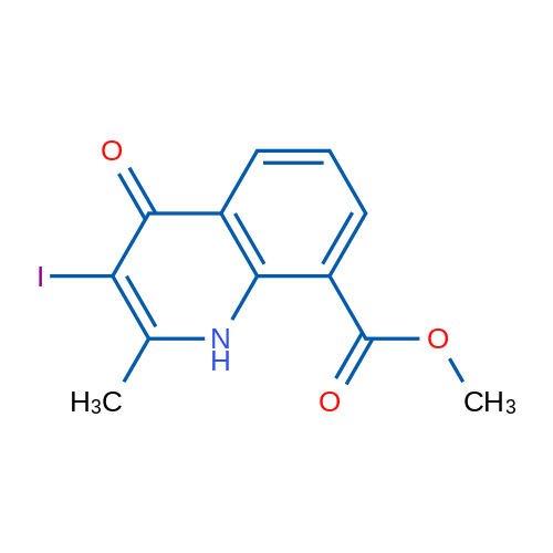 Methyl 3-iodo-2-methyl-4-oxo-1,4-dihydroquinoline-8-carboxylate 1g