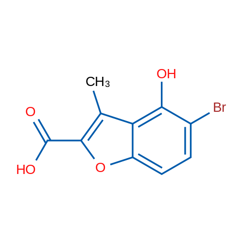 5-Bromo-4-hydroxy-3-methylbenzofuran-2-carboxylic acid 1g