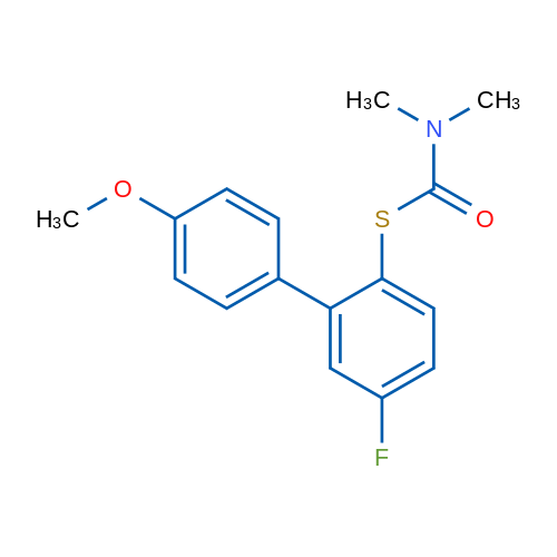 S-(5-Fluoro-4'-methoxy-[1,1'-biphenyl]-2-yl) dimethylcarbamothioate 1g