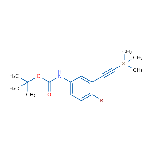 tert-Butyl (4-bromo-3-((trimethylsilyl)ethynyl)phenyl)carbamate 1g