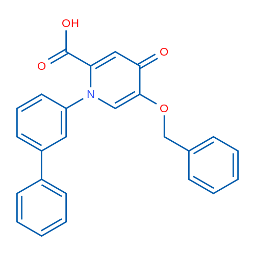 1-([1,1'-Biphenyl]-3-yl)-5-(benzyloxy)-4-oxo-1,4-dihydropyridine-2-carboxylic acid 1g