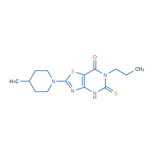2-(4-Methylpiperidin-1-yl)-6-propyl-5-thioxo-5,6-dihydrothiazolo[4,5-d]pyrimidin-7(4H)-one 1g