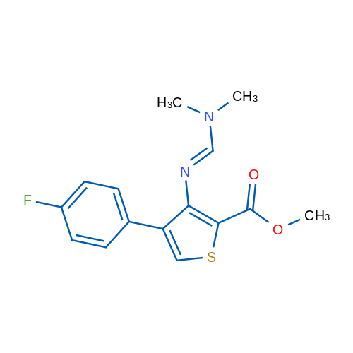 Methyl 3-[(E)-[(dimethylamino)methylidene]amino]-4-(4-fluorophenyl)thiophene-2-carboxylate 1g