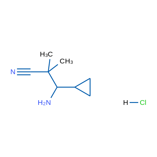 3-Amino-3-cyclopropyl-2,2-dimethylpropanenitrile hydrochloride 1g