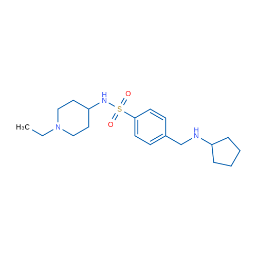 4-((Cyclopentylamino)methyl)-N-(1-ethylpiperidin-4-yl)benzenesulfonamide 1g