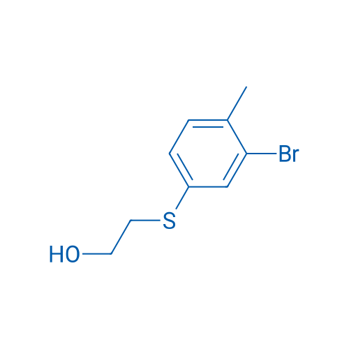 2-((3-Bromo-4-methylphenyl)thio)ethanol 250mg