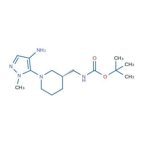 (S)-tert-Butyl ((1-(4-amino-1-methyl-1H-pyrazol-5-yl)piperidin-3-yl)methyl)carbamate 1g