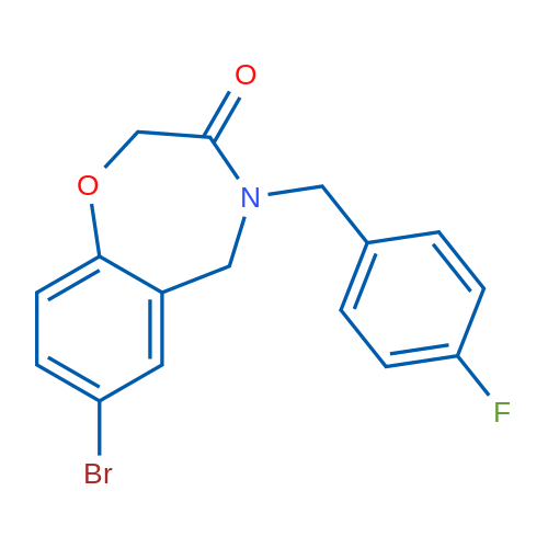 7-Bromo-4-[(4-fluorophenyl)methyl]-2,3,4,5-tetrahydro-1,4-benzoxazepin-3-one 1g