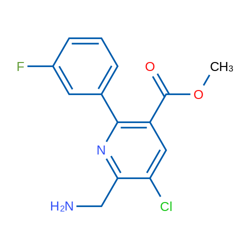 Methyl 6-(aminomethyl)-5-chloro-2-(3-fluorophenyl)nicotinate 1g