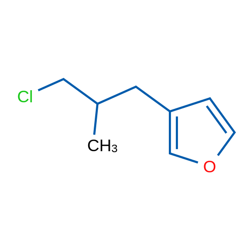 3-(3-Chloro-2-methylpropyl)furan 1g