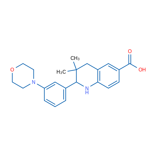 3,3-Dimethyl-2-(3-morpholinophenyl)-1,2,3,4-tetrahydroquinoline-6-carboxylic acid 1g