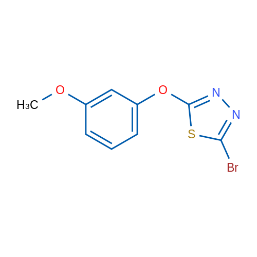 2-Bromo-5-(3-methoxyphenoxy)-1,3,4-thiadiazole 1g