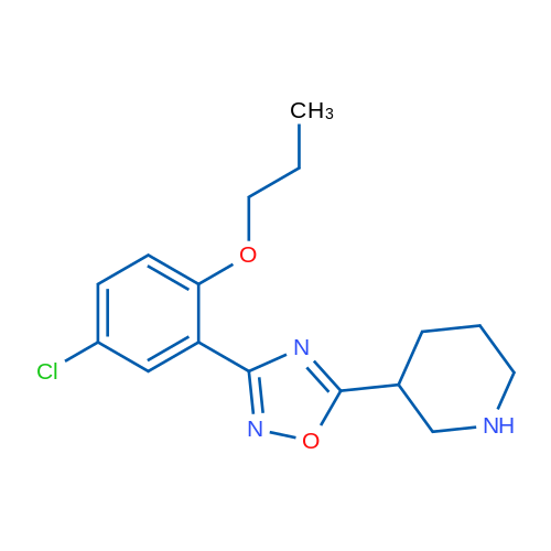 3-(5-Chloro-2-propoxyphenyl)-5-(piperidin-3-yl)-1,2,4-oxadiazole 1g