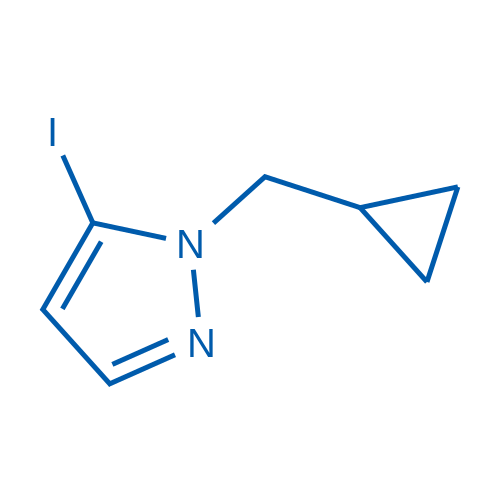 1-(Cyclopropylmethyl)-5-iodo-1H-pyrazole 250mg