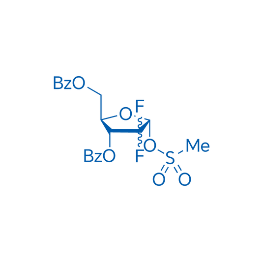 ((2R,3R,5R)-3-(Benzoyloxy)-4,4-difluoro-5-((methylsulfonyl)oxy)tetrahydrofuran-2-yl)methyl benzoate 100mg