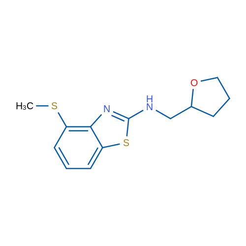 4-(methylthio)-N-(tetrahydrofuran-2-ylmethyl)-1,3-benzothiazol-2-amine 250mg