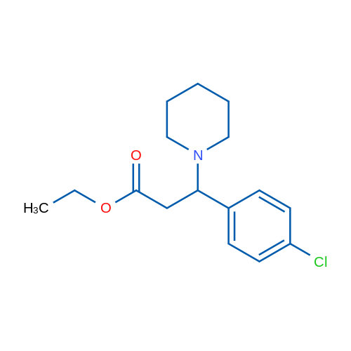 Ethyl 3-(4-chlorophenyl)-3-(piperidin-1-yl)propanoate 1g
