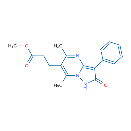 Methyl 3-(5,7-dimethyl-2-oxo-3-phenyl-1,2-dihydropyrazolo[1,5-a]pyrimidin-6-yl)propanoate 1g