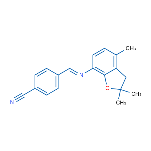 4-[(1E)-[(2,2,4-Trimethyl-2,3-dihydro-1-benzofuran-7-yl)imino]methyl]benzonitrile 1g
