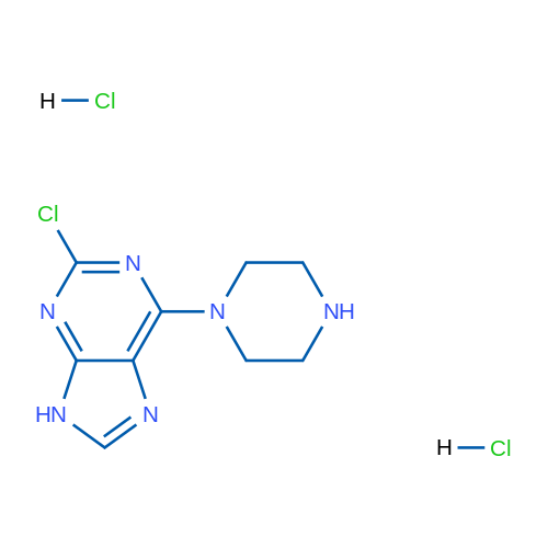 2-chloro-6-piperazin-1-yl-9H-purine dihydrochloride 1g
