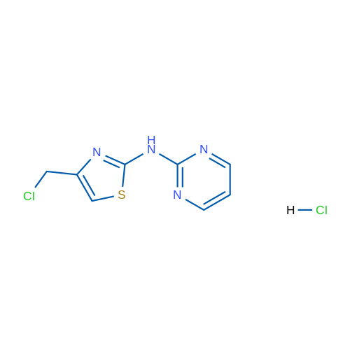 N-[4-(chloromethyl)-1,3-thiazol-2-yl]pyrimidin-2-amine hydrochloride 10g