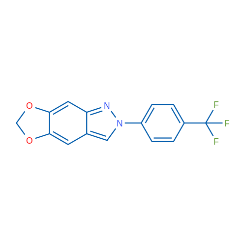 2-(4-(Trifluoromethyl)phenyl)-2H-[1,3]dioxolo[4,5-f]indazole 1g