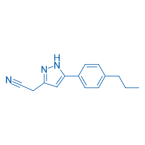 2-(5-(4-Propylphenyl)-1H-pyrazol-3-yl)acetonitrile 1g