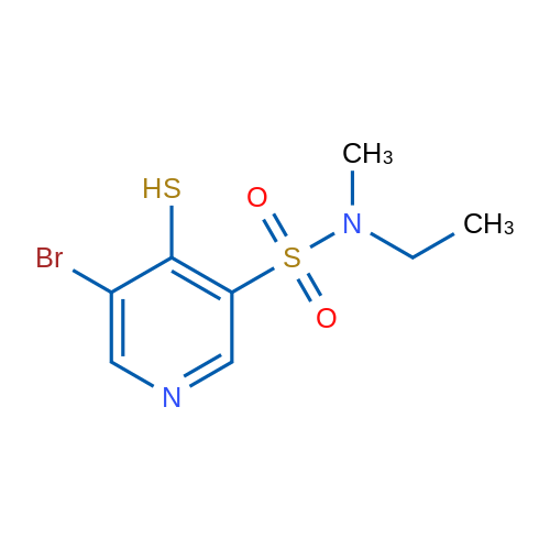 5-Bromo-N-ethyl-4-mercapto-N-methylpyridine-3-sulfonamide 1g