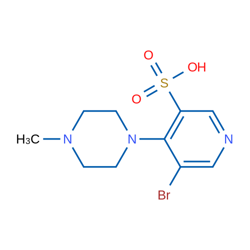 5-Bromo-4-(4-methylpiperazin-1-yl)pyridine-3-sulfonic acid 1g