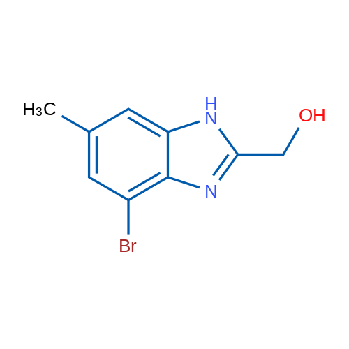 4-Bromo-2-(hydroxymethyl)-6-methylbenzimidazole 250mg