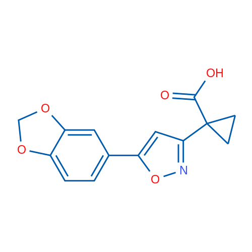 1-(5-(Benzo[d][1,3]dioxol-5-yl)isoxazol-3-yl)cyclopropanecarboxylic acid 1g